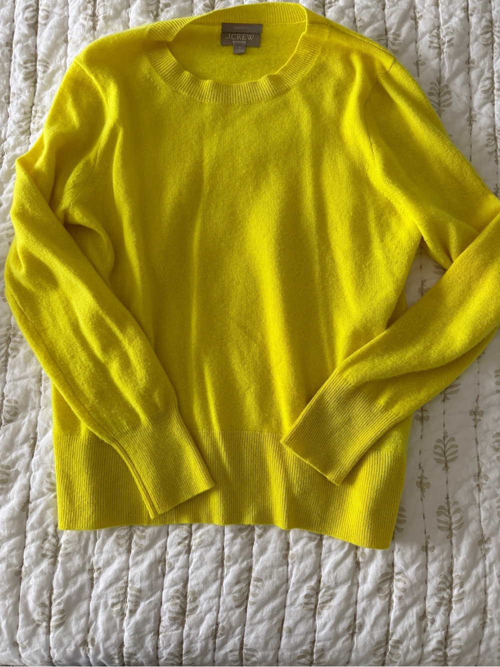J. Crew Lemon Yellow Crewneck Sweater